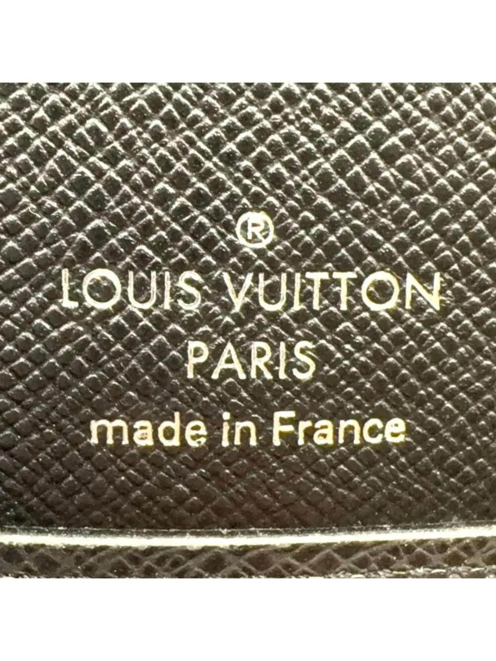 Louis Vuitton Portefeuille Credit Taiga Leather Dark Gray Bifold Billfold Wallet